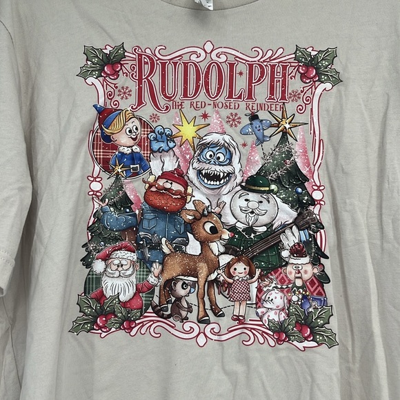 Rudolph the Red-Nosed Reindeer Graphic Tee | Bella + Canvas | Size Large - Picture 3 of 4
